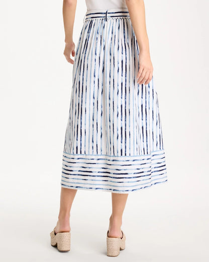 Chico's Palermo Striped Tie-Front Skirt