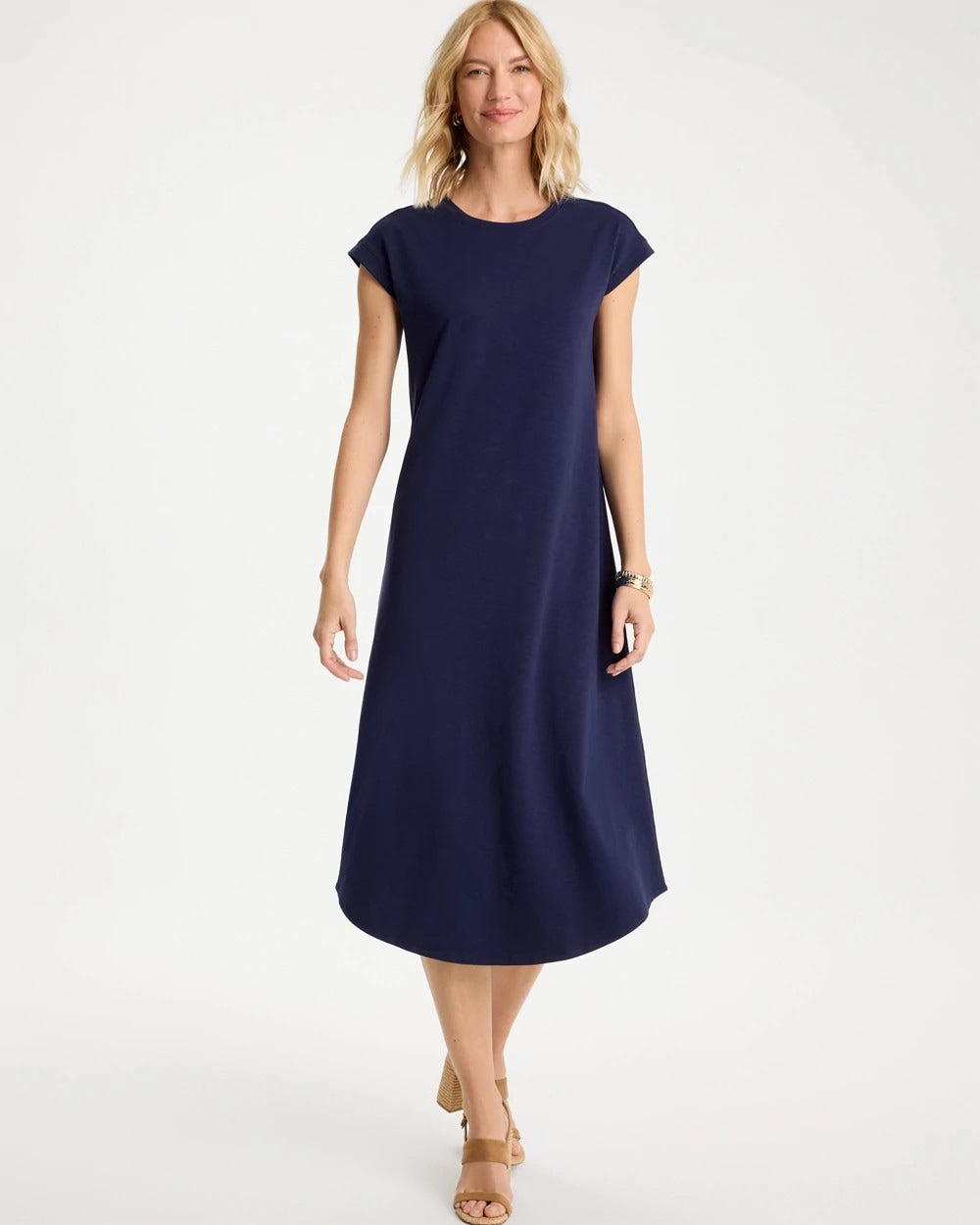 Chico's Soft-Stretch Cotton Slub Dress