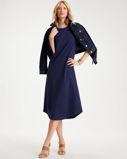 Chico's Soft-Stretch Cotton Slub Dress