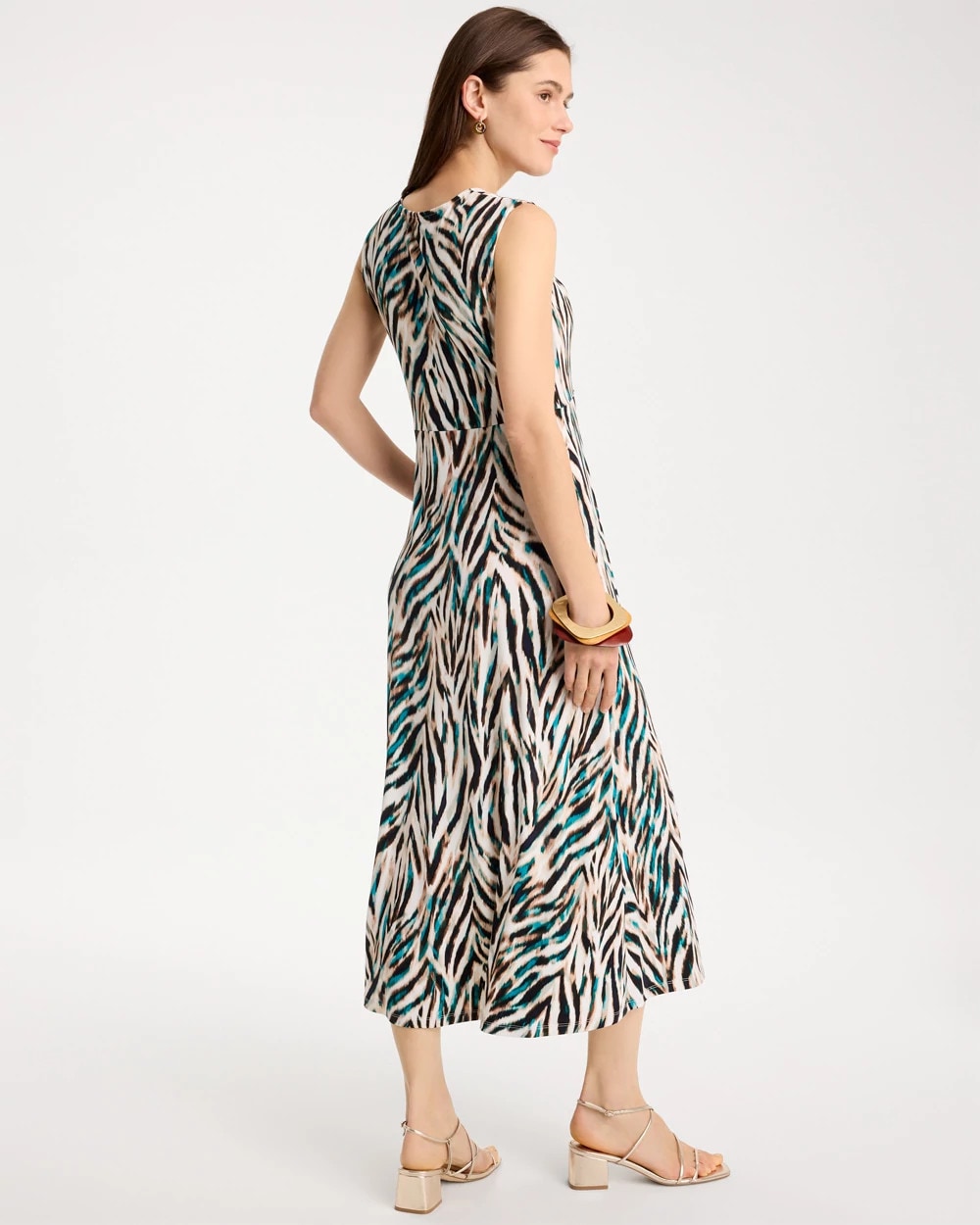 Chico's Animal Print Jersey Knit Dress