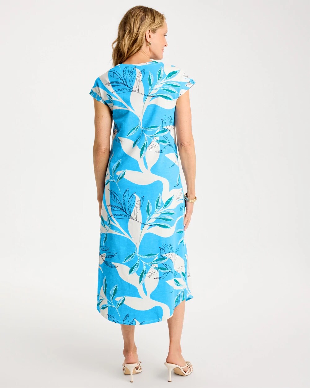 Chico's Printed Soft-Stretch Cotton Slub Dress
