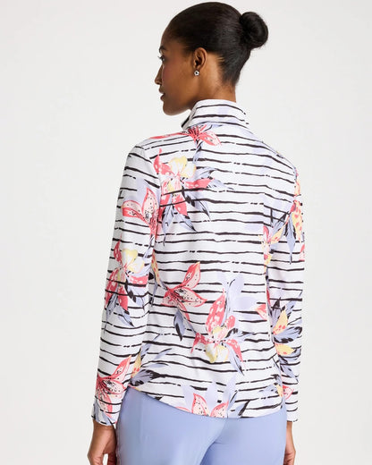 Chico's Zenergy® UPF Lily Print Half Zip