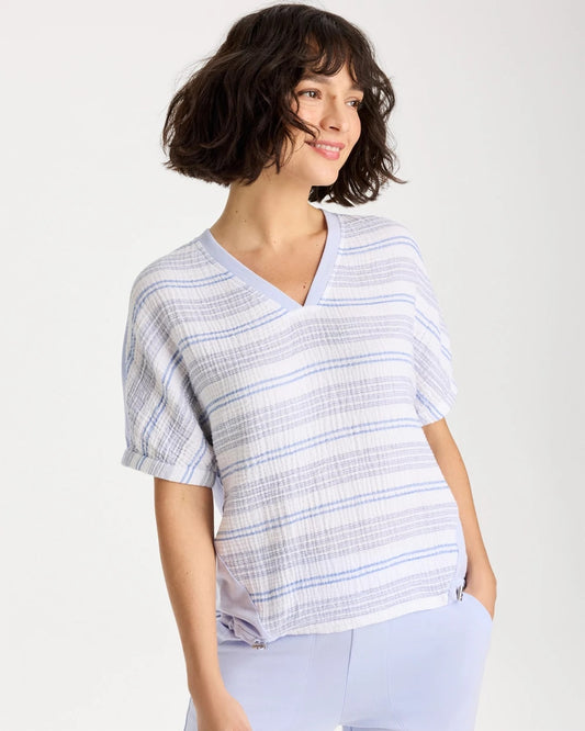 Chico's Zenergy® Striped Gauze Lounge Shirt