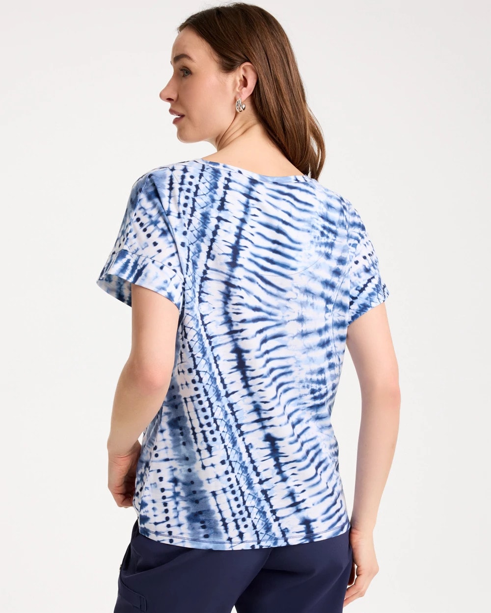 Chico's Zenergy® Tie-Dye Drop Shoulder Tee