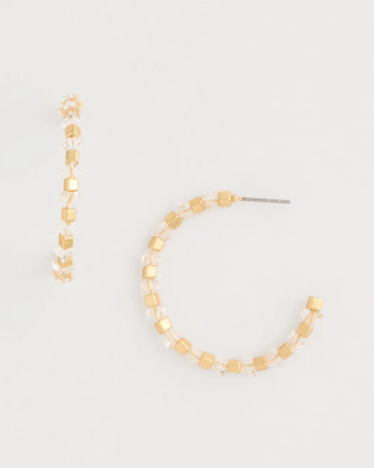 Chico's Sea Foam Hoop Earrings