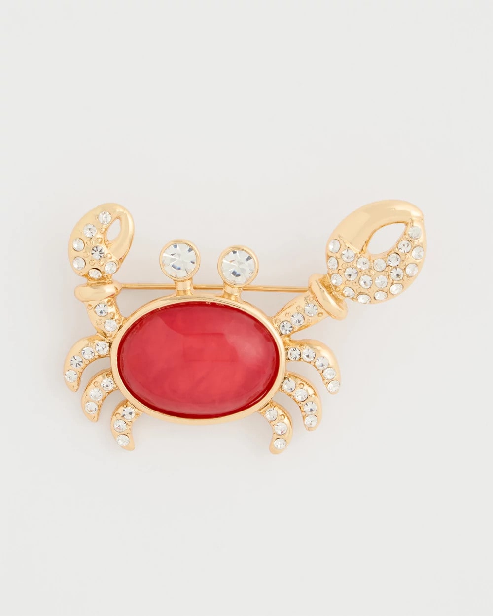 Chico's Americana Faux Diamond Crab Brooch