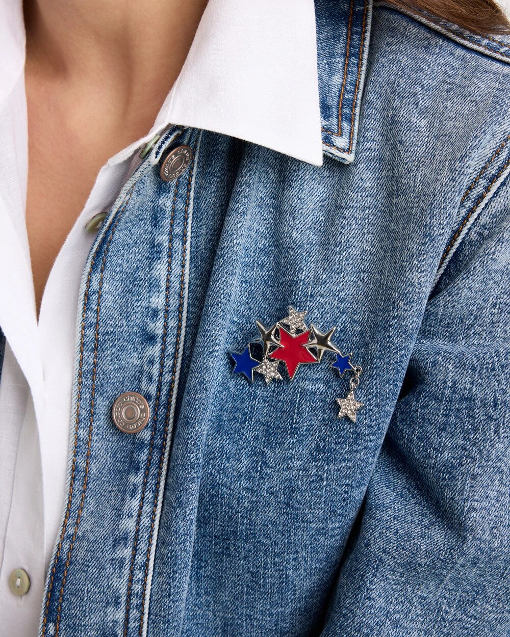 Chico's Americana Star Brooch