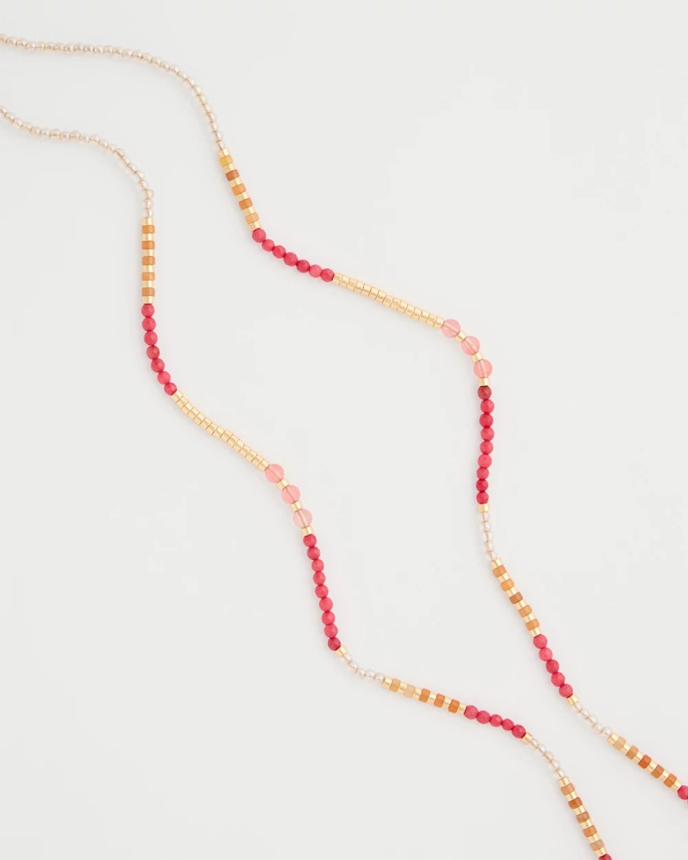 Chico's Coral Genuine Stone Long Necklace