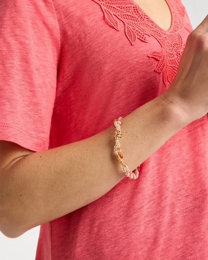 Chico's Aventurine Jade Stone Stretch Bracelet