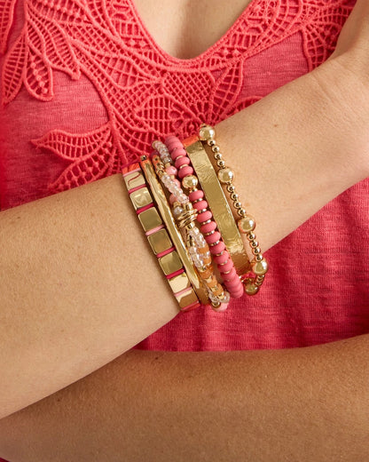 Chico's Aventurine Jade Stone Stretch Bracelet