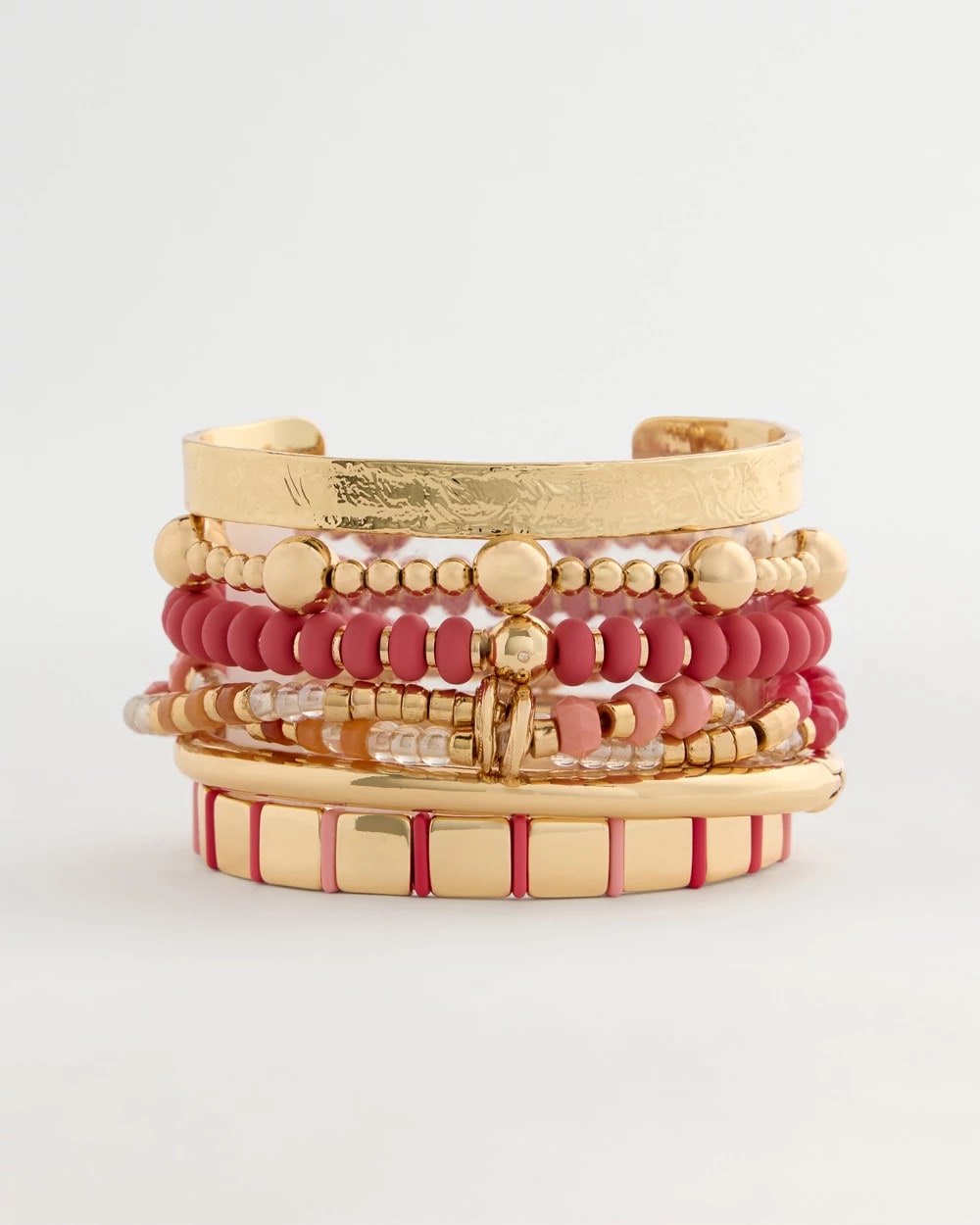 Chico's Glam Goldtone Slice Stretch Bracelet