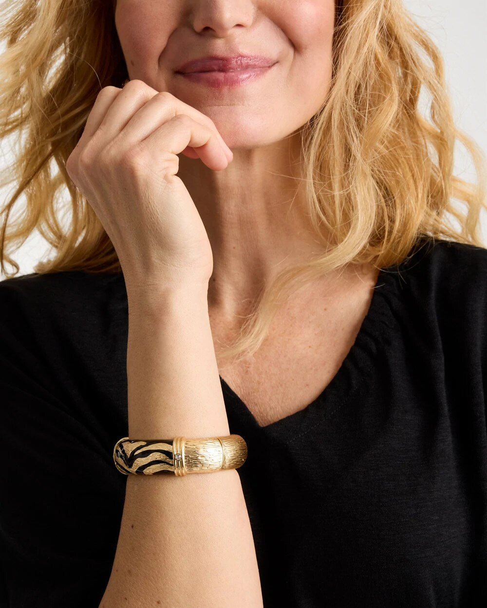 Chico's Tiger Hinge Cuff Bracelet