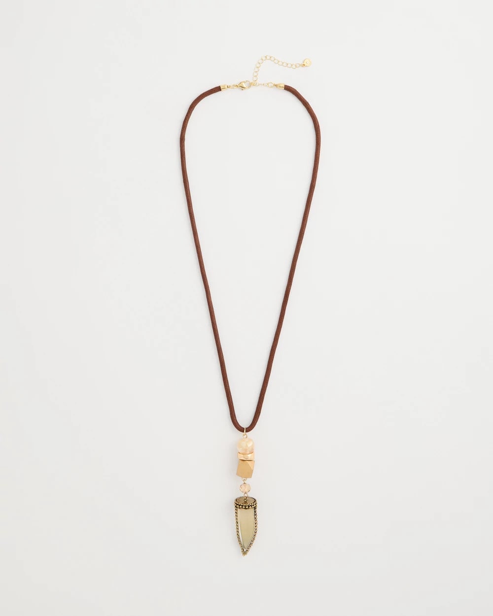 Chico's Tooth Pendant Corded Necklace