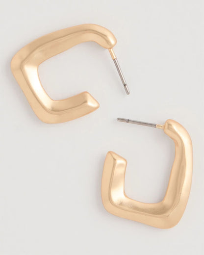 Chico's Mini Goldtone Square Earrings