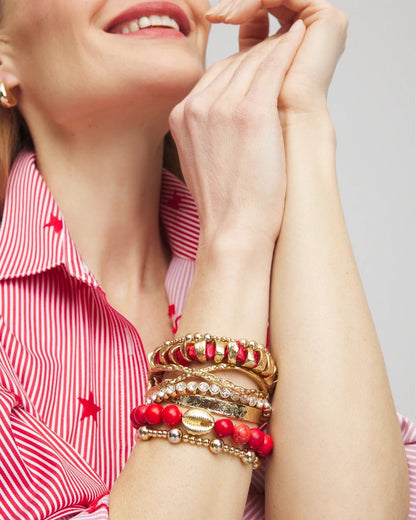 Chico's Goldtone Flexible Cuff Bracelet