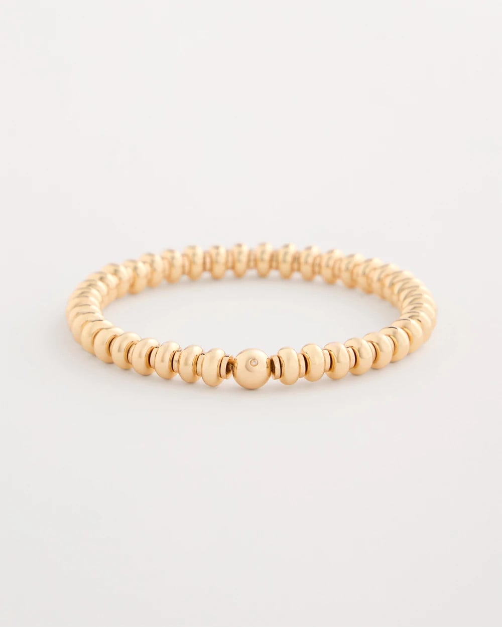 Chico's Goldtone Rounded Stretch Bracelet