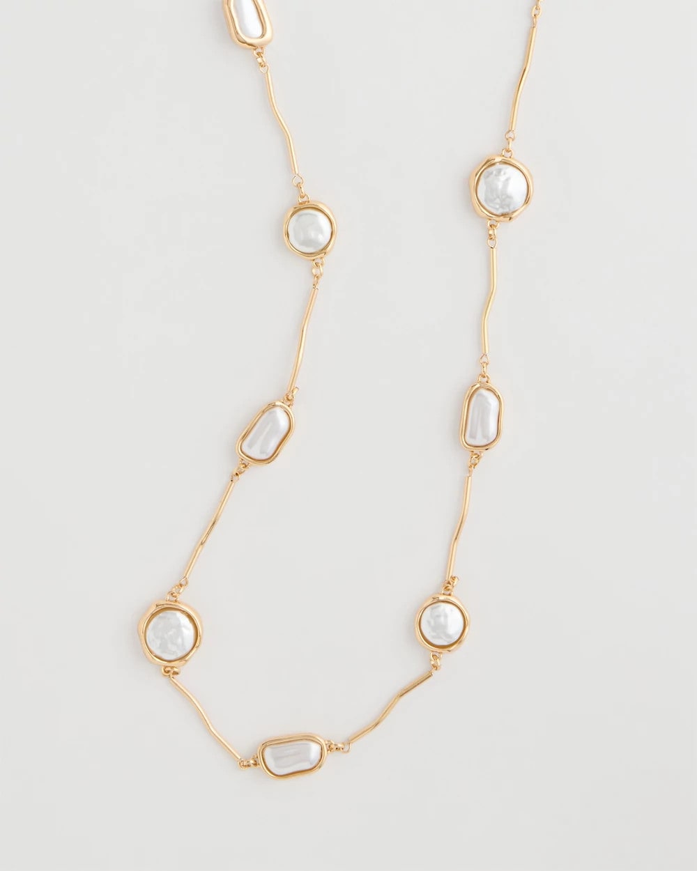Chico's Siren Faux Pearl Long Necklace