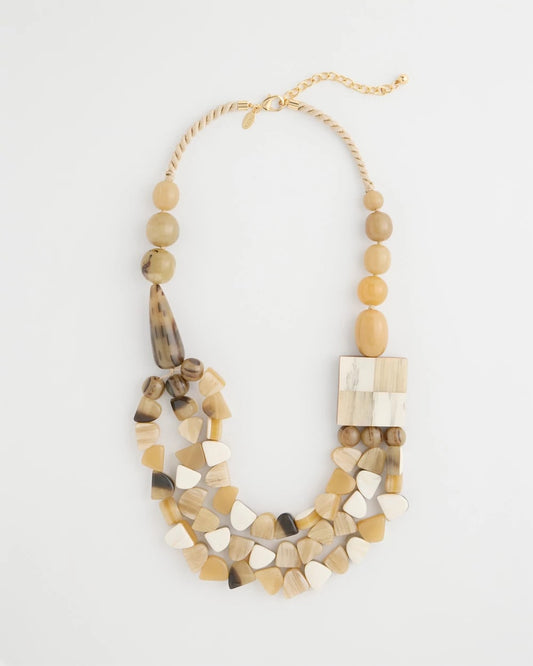 Chico's Chico's Originals Faux Horn Geo Necklace