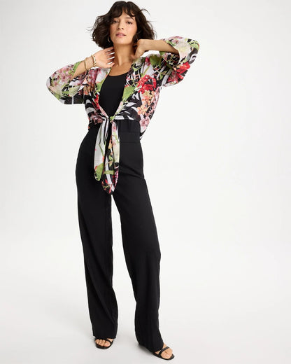 Chico's Georgette Tie-Front Kimono