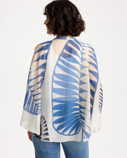 Chico's Palm Frond Short Poncho