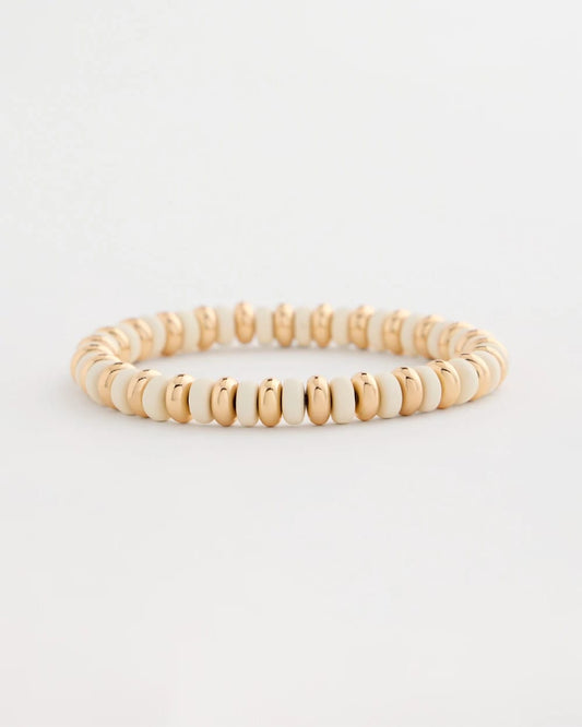 Chico's White Gold Slice Stretch Bracelet