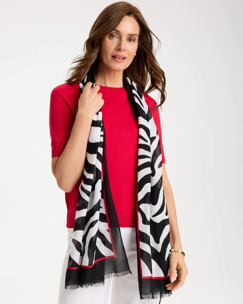 Chico's Animal Print Oblong Scarf
