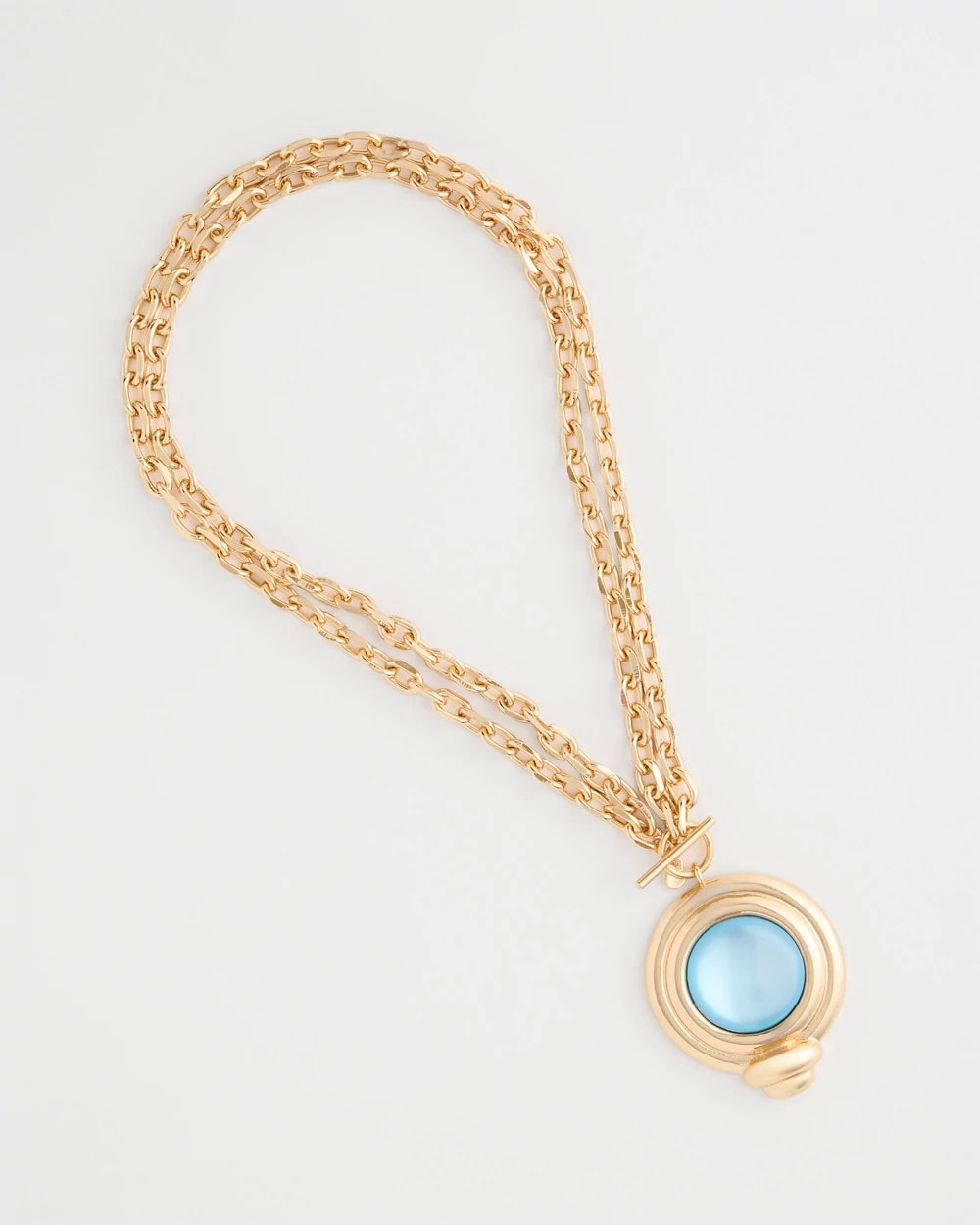 Chico's Twice As Nice Aqua Pendant Necklace
