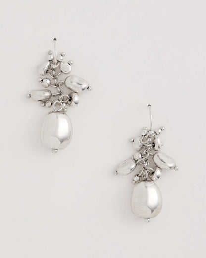 Chico's Silvertone Cluster Earrings