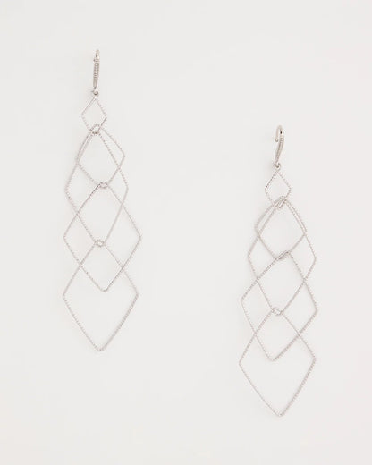 Chico's Geo Linear Drop Earrings
