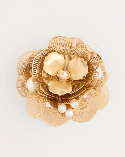 Chico's Filigree Flower Brooch