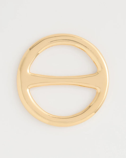 Chico's Golden Round Scarf Ring