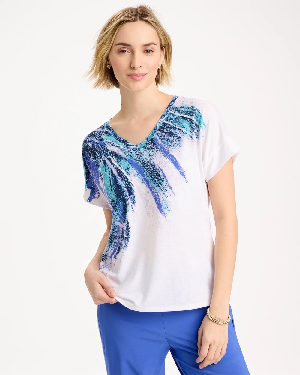 Chico's Zenergy® Sicily Splash Drop Shoulder Tee