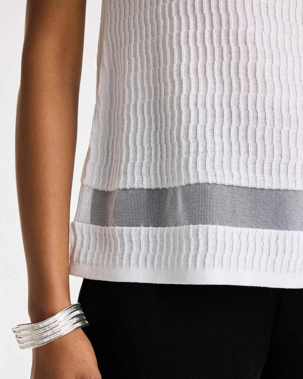 Chico's Travelers™ Sheer Stripe Tank