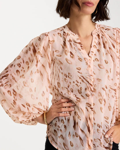 Chico's Georgette Soft Spots Blouse