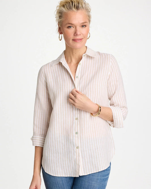Chico's No Iron™ Striped Linen Shirt