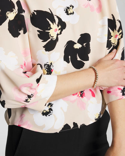 Chico's Satin Blossom Burst Top
