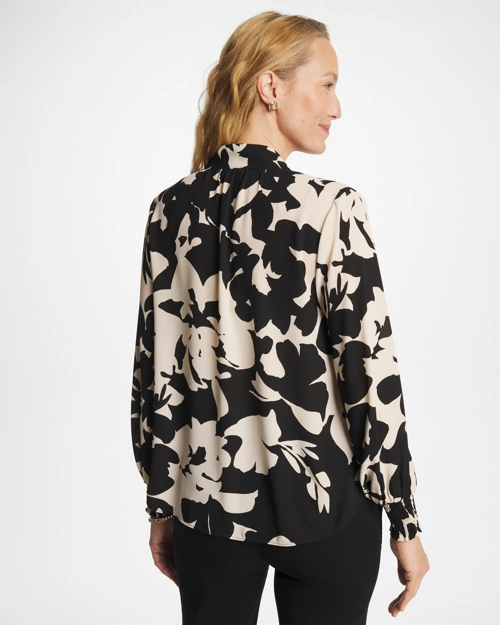 Chico's Crepe Mockneck Blouse