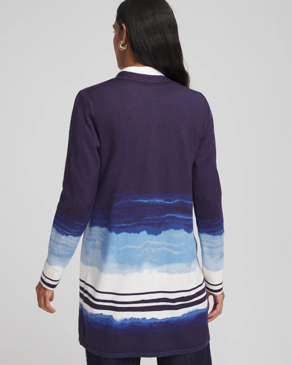 Chico's Stripe Ombre Duster Cardigan