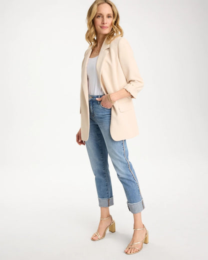 Chico's Girlfriend Roll Cuff Crop Jeans