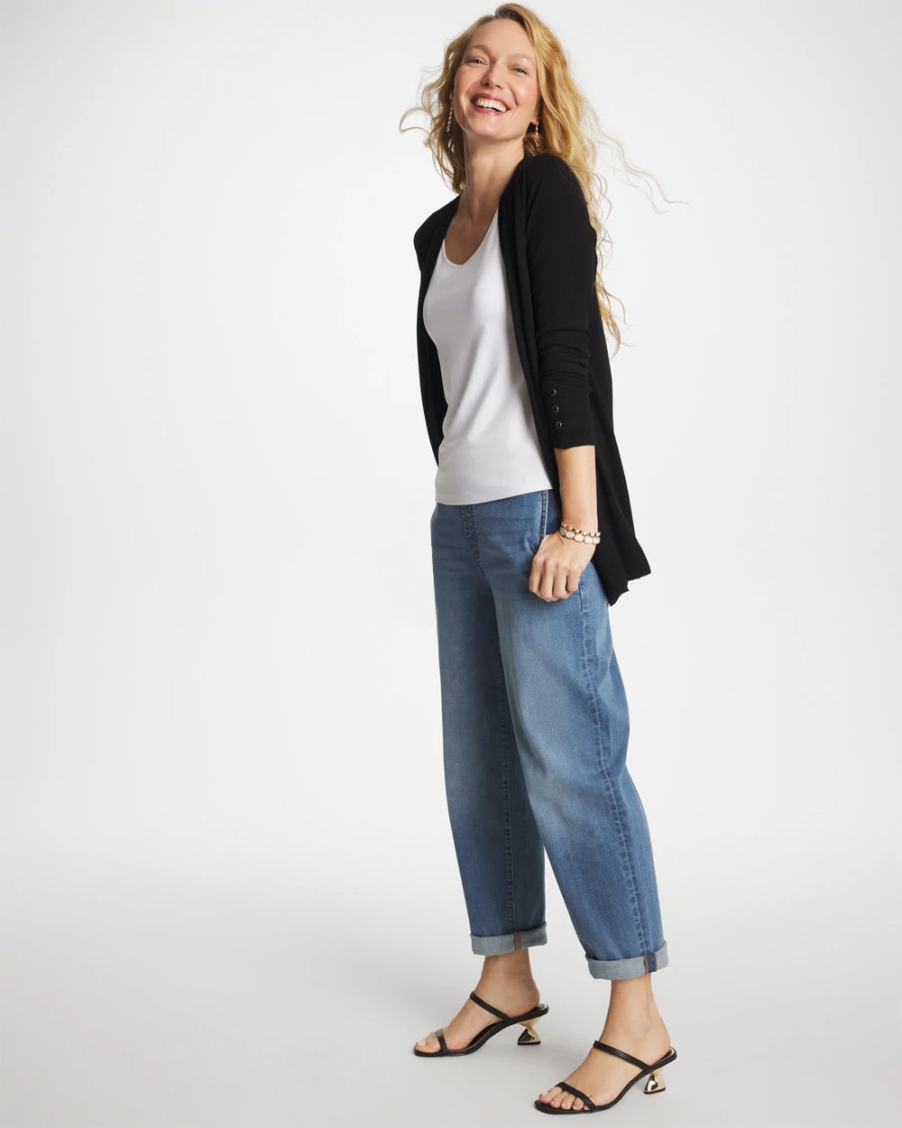 Chico's Pull-On Boyfriend Cropped Jeans