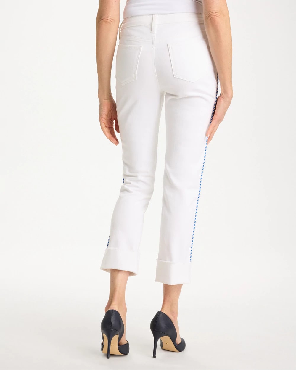 Chico's Girlfriend Roll Cuff Crop Jeans