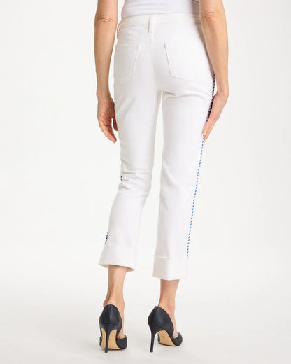 Chico's Girlfriend Roll Cuff Crop Jeans