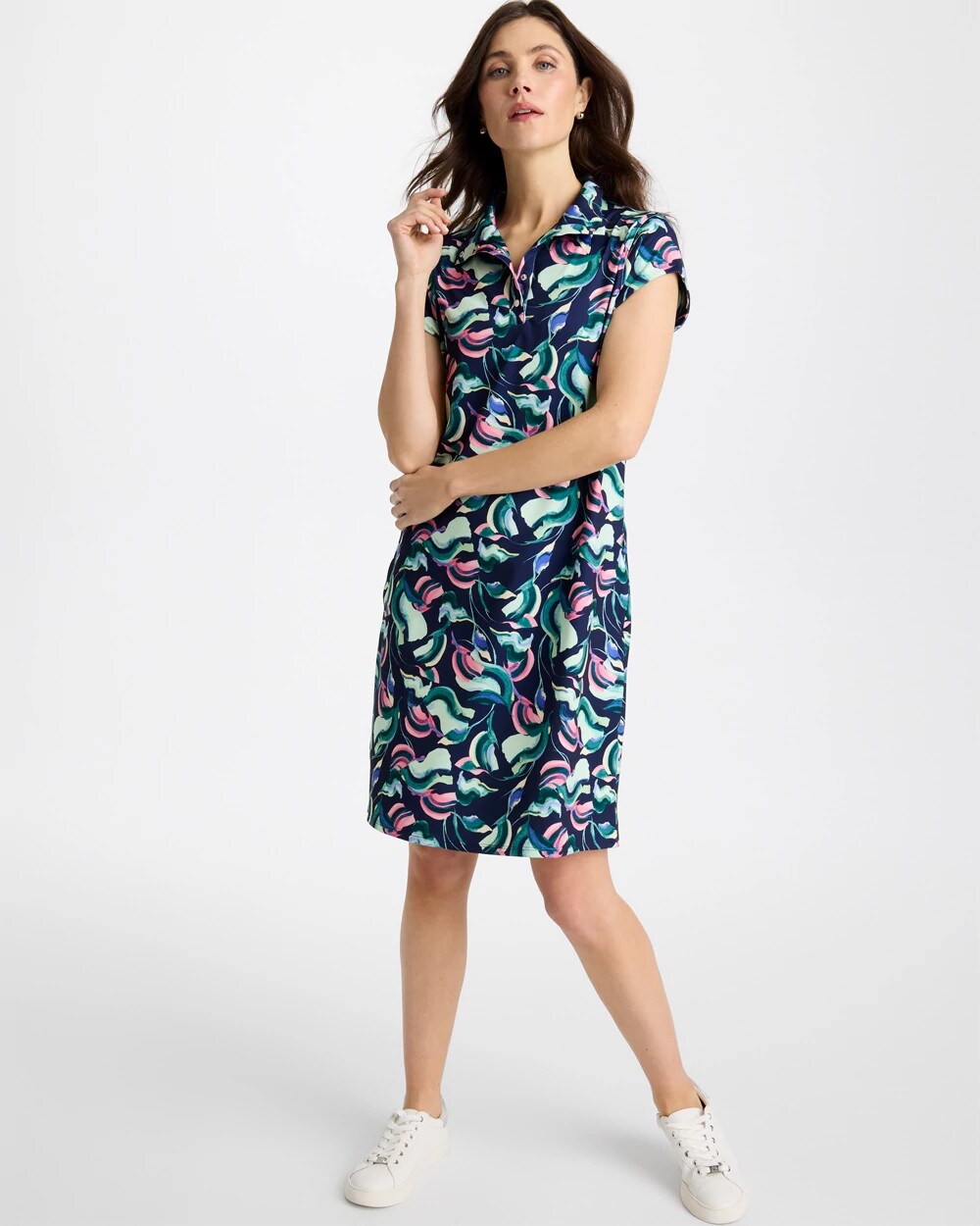 Chico's Zenergy® UPF Blooms Polo Dress