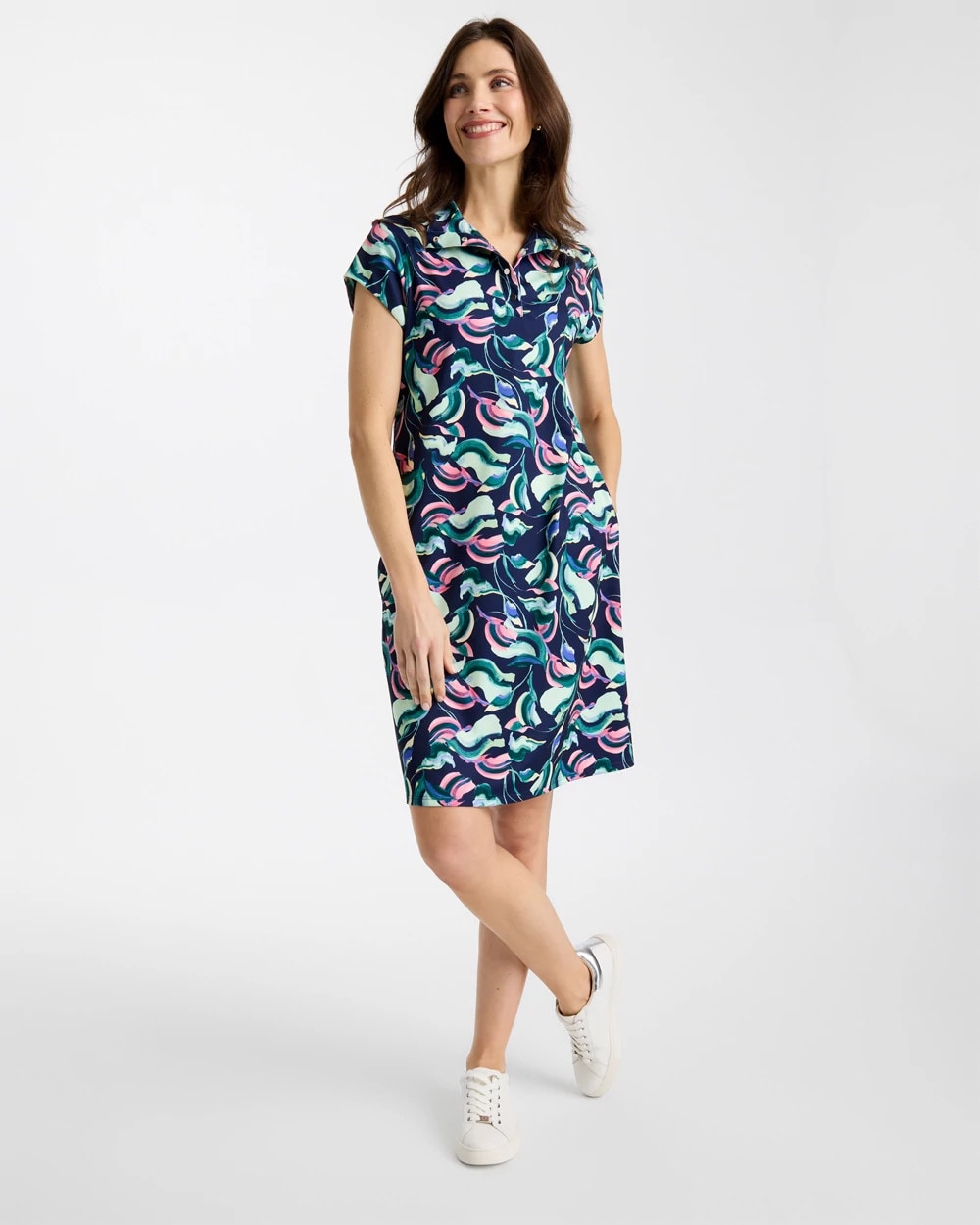 Chico's Zenergy® UPF Blooms Polo Dress