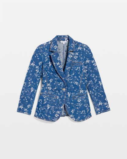 Chico's Jacquard Denim Blazer