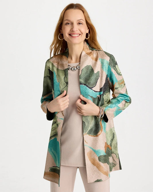 Chico's Travelers™ Soft Bloom Reversible Crushed Jacket