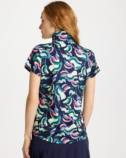 Chico's Zenergy® UPF Blooms Half Zip Polo