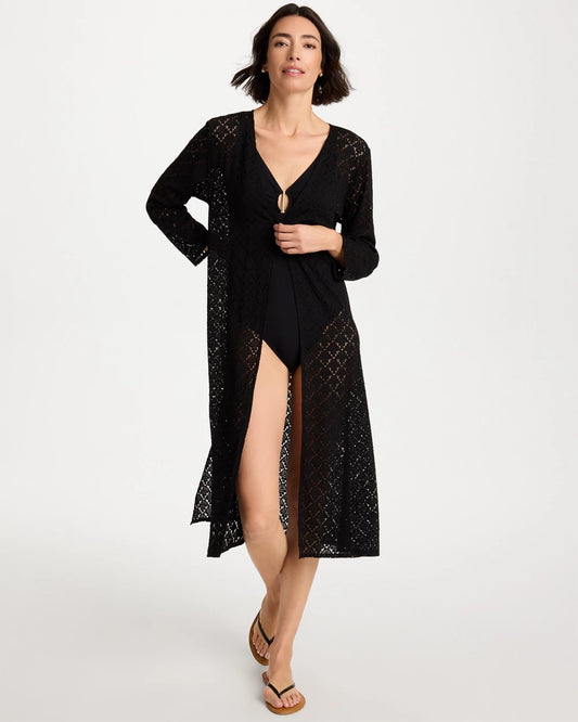 Chico's Long Knit Swim Cover-Up