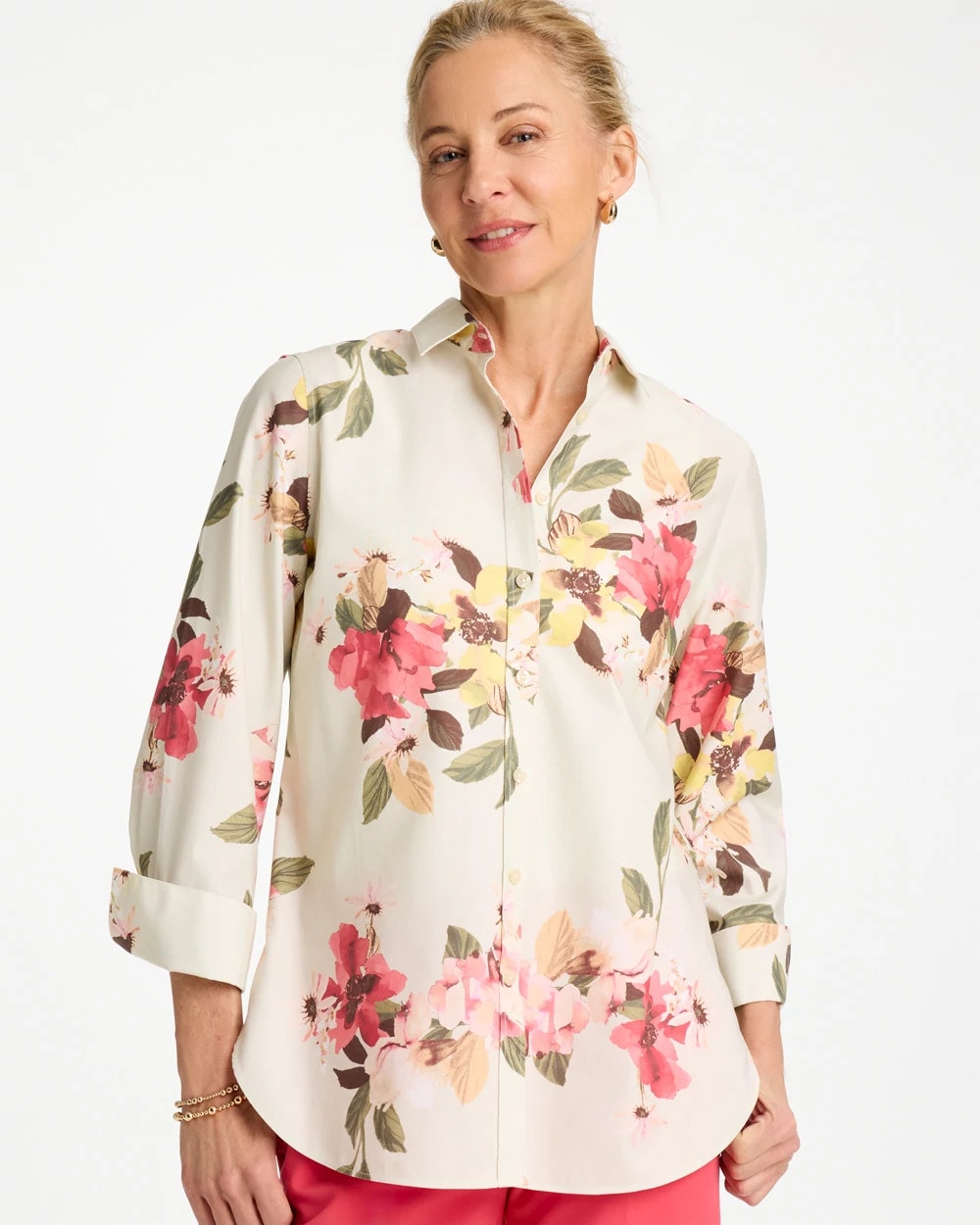 Chico's No Iron™ Printed Stretch Shirt