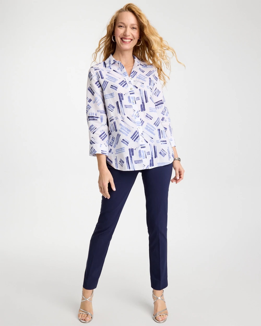 Chico's No Iron™ Printed Linen Shirt